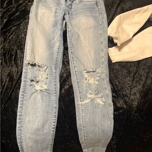 Distressed Light Blue Women's Jeans